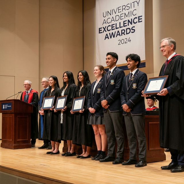 Students receiving academic scholarships